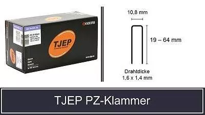 TJEP PZ-16 Klammern 25 mm verzinkt und geharzt 