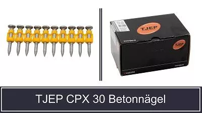 TJEP CPX30/15 Betonnägel mit Schaft für Beton und Stahl 1.000 Stück und GAS 