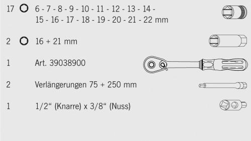 Preview: Projahn 3/8“ Industrie-Koffer 3903802