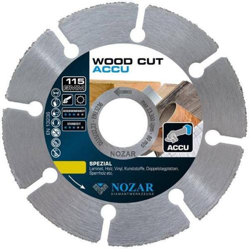 NOZAR Diamattrennscheibe WOOD CUT ACCU 125 x 22,23 mm