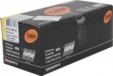 TJEP GF 31/80 Streifennägel 34° Rillen Rostfrei A4, Handybox