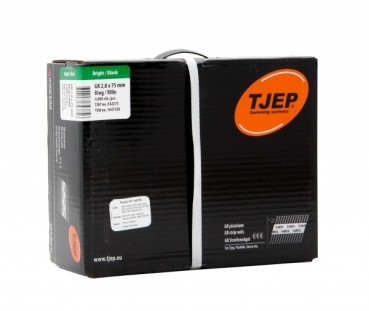 TJEP GR 28/75 D-Kopf Streifennägel 34° Rille Blank, 2,8x75mm Jumbobox