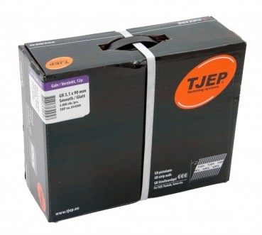 TJEP GR 31/90 Streifennägel 34° glatt Verzinkt, 3,1x90mm Jumbobox