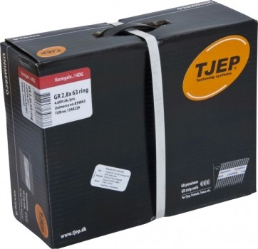 TJEP GR 28/63 Streifennägel 34° Rille Feuerverzinkt, 2,8x63mm Jumbobox