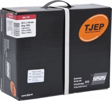 TJEP GR 31/98 Streifennägel 34° Rille Feuerverzinkt, 3,1x98mm Jumbobox