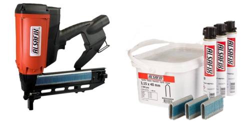 Preview: ALSAFIX GAS G2 Zaunklammergerät, 6000 Klammern und Gas