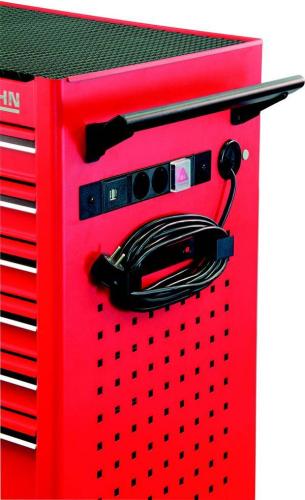 Preview: Projahn Werkstattwagen UNIVERSE mit Elektroverteiler mit 7 Schubfaechern Rot