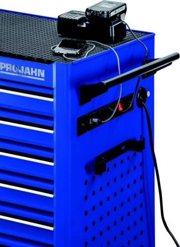 Preview: Projahn Werkstattwagen UNIVERSE mit Elektroverteiler mit 7 Schubfaechern Blau