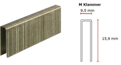 SENCO M-Klammer 16 mm verzinkt CP Sencote