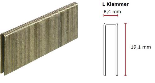 SENCO L-Klammer 19 mm verzinkt CP Sencote