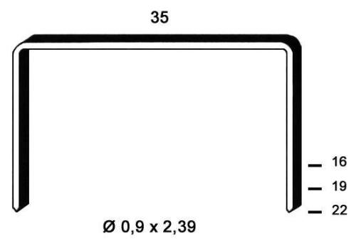 ALSAFIX Klammer B-22 mm CU