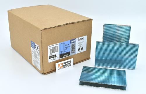 BECK Q Klammer 63 mm C-Spitze verzinkt 12µ geharzt BLAU ETA