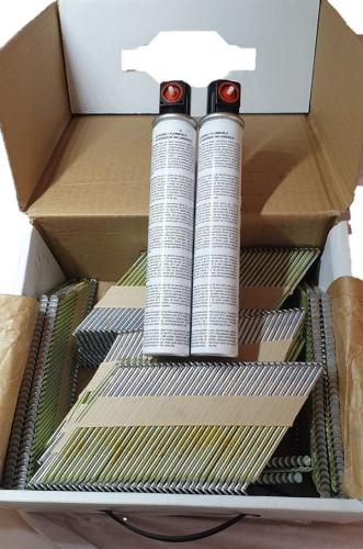 Preview: ALSAFIX Pack 34° Streifennägel Rille Verzinkt mit Gas