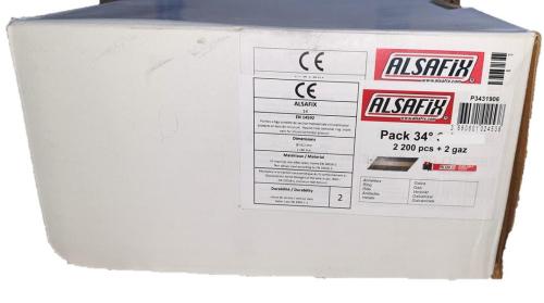 Preview: ALSAFIX Pack 34° Streifennägel Rille Verzinkt mit Gas