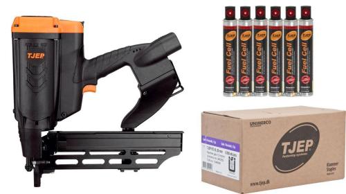 Preview: TJEP PQZ-75 GAS 3G Klammergerät inkl. 1 Box PZ-16 64 mm 6x Gas