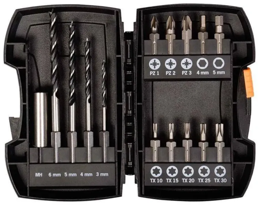 Bohrer-Bit-Satz E 6.3 Bit-Aufnahme 15-tlg.
