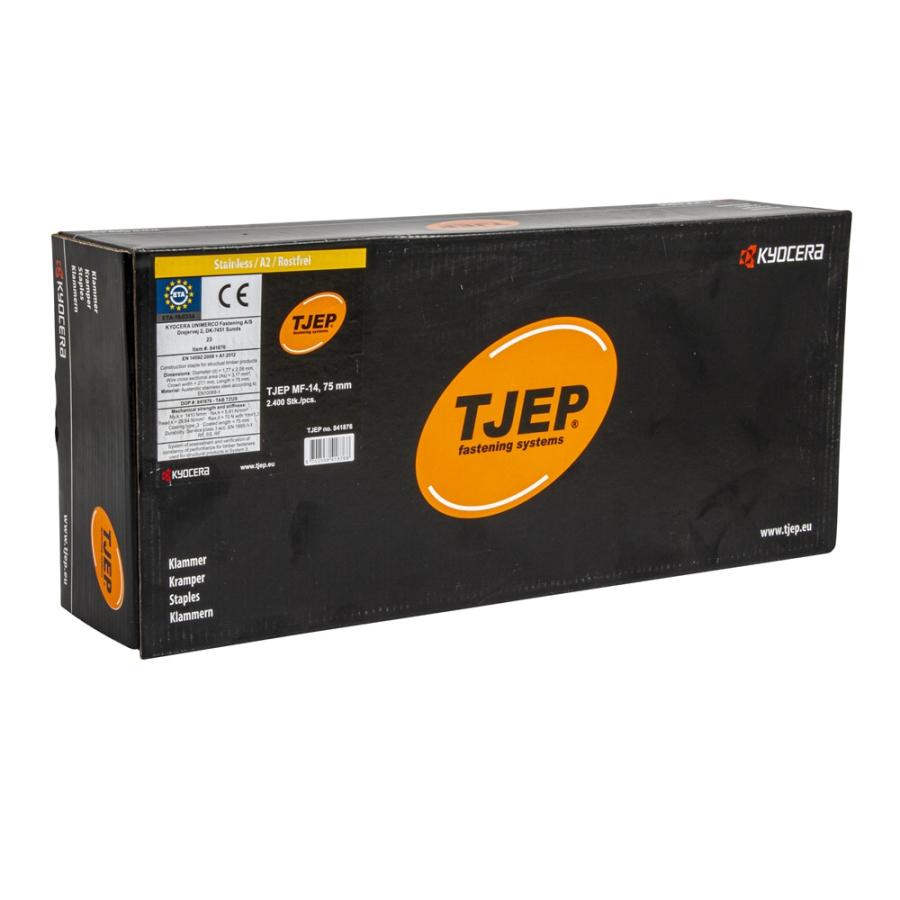 TJEP MF-14 Breitrückenklammern 75 mm, geharzt Rostfrei A2
