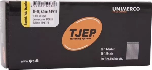 TJEP TF-18 Stiftnägel 32 mm Rostfrei A4