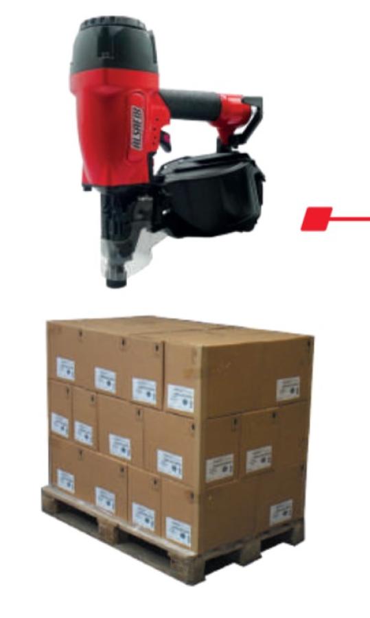 ALSAFIX SET Coilnagler C28/70P1 + 30 Karton Coils 2,3 x 50 mm