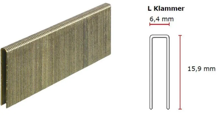 SENCO L-Klammer 16 mm niro Stahl 1.4301