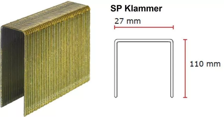 SENCO SP-Klammer 110 mm S-CP Verzinkt 12 mµ, Sencotiert